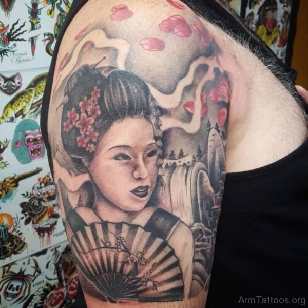 Elegant Geisha Tattoo