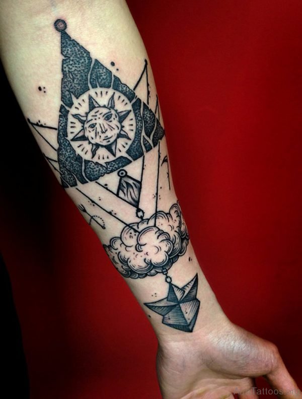 Elegant Geometric Tattoo On Arm
