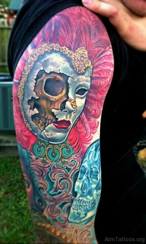 Elegant Mask Tattoo