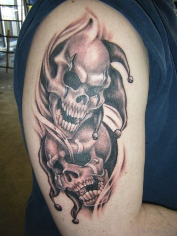 Elegant Skull Tattoo Design 