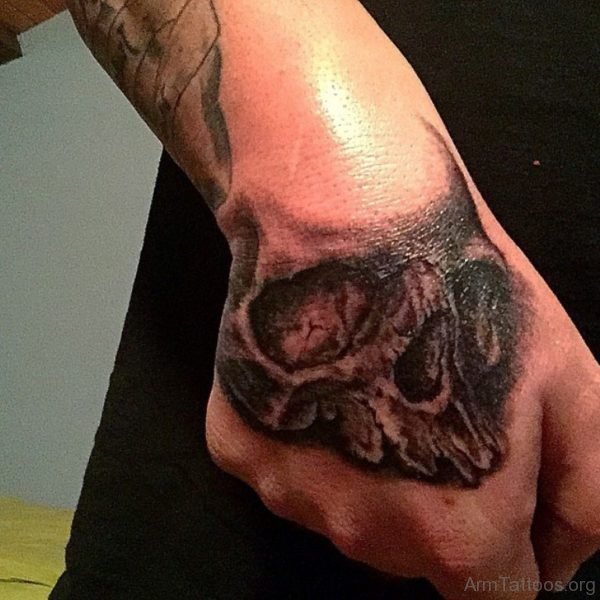 Elegant Skull Tattoo Design