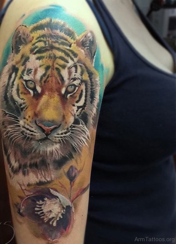 Elegant Tiger Tattoo Design