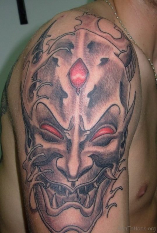 Elegant Venetian Mask Tattoo Design