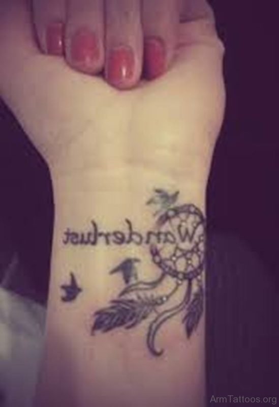 Enticing Dreamcatcher Tattoo On Wrist