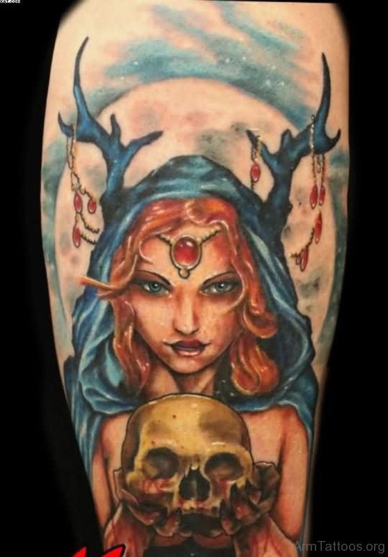 Evil Fairy Queen Zombie Tattoo