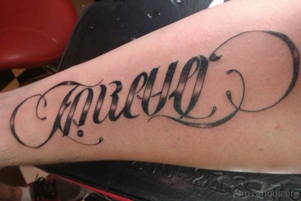 Excellent Ambigram Tattoo