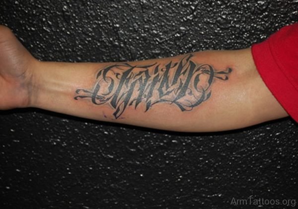 Excellent Ambigram Tattoo On Arm