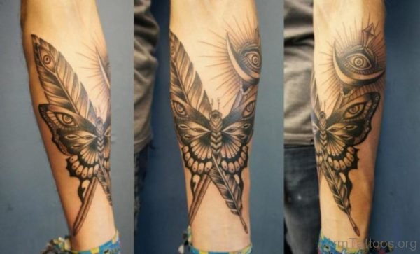Excellent Butterfly Tattoo On Arm