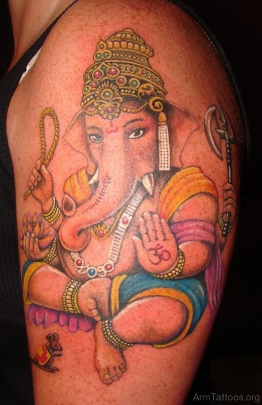 Excellent Ganesha Tattoo 