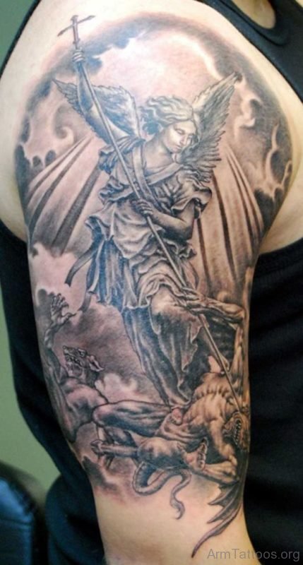 Excellent Guardian Angel Tattoo