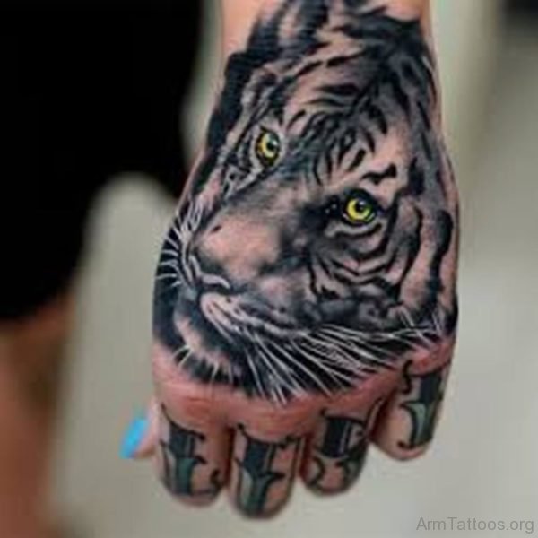 Excellent Tiger Tattoo Design