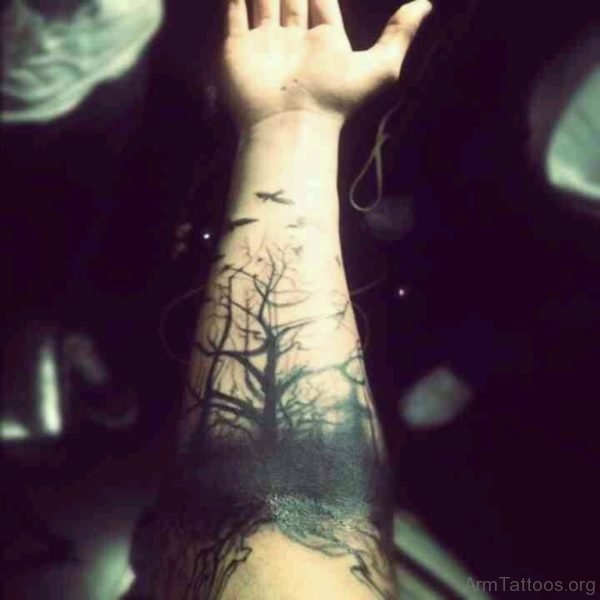 Excellent Tree Tattoo Design