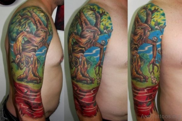 Excellent Tree Tattoo On Shoulder