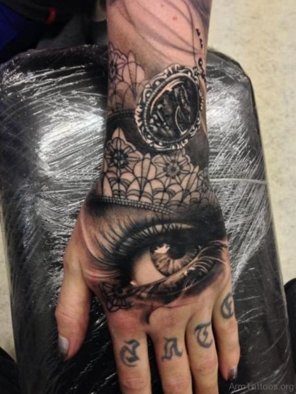 Eye Tattoo Design On Hand 