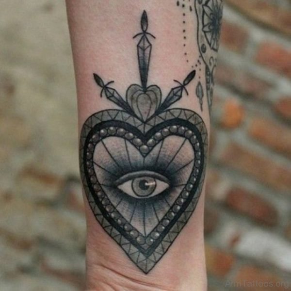 Eye and heart Tattoo