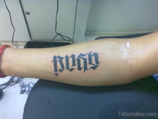 FAbulous Ambigram Tattoo On Arm Image