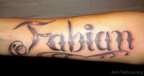 Fabian Ambigram Tattoo