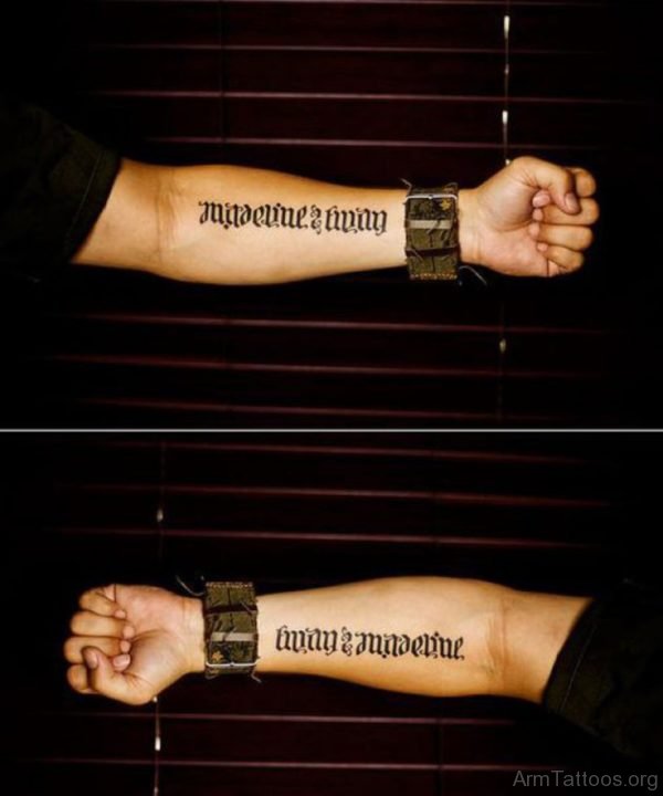 Fabulous Ambigram Tattoo