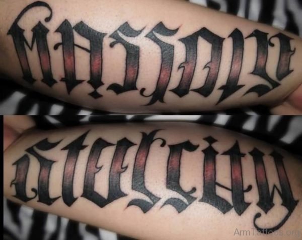 Fabulous Ambigram Tattoo On Arm
