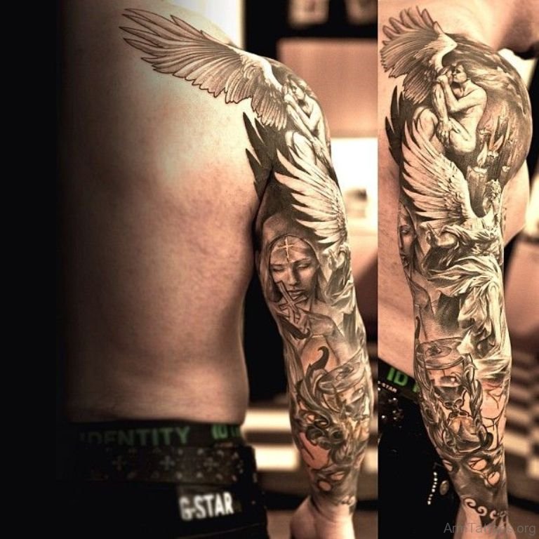 Fabulous Angel Tattoo On Arm