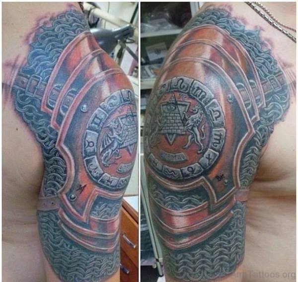 Fabulous Armour Shoulder Tattoo st74046