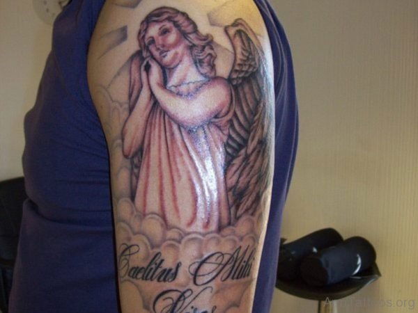 Fabulous Guardian Angel Tattoo Design