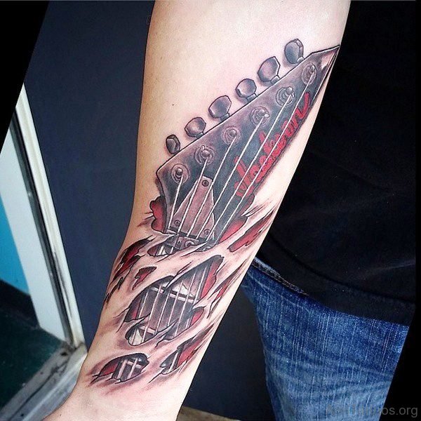 Fabulous Guitar Tattoo 