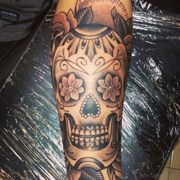 Fabulous Skull Tattoo On Arm