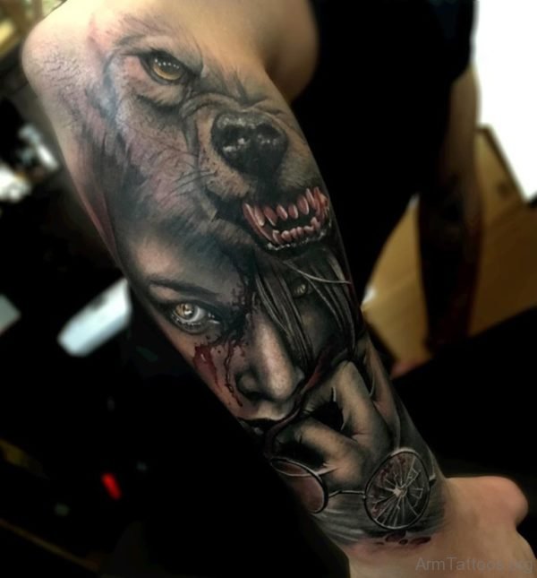 Fabulous Wolf Tattoo