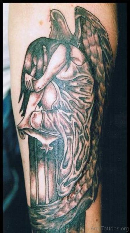 Fallen Angel Tattoo Design On Arm
