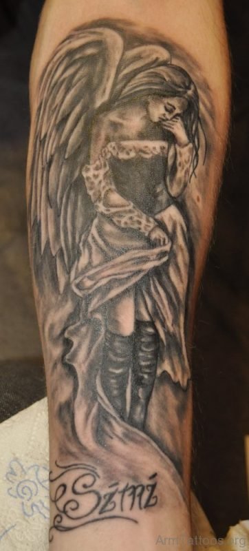 Fallen Angel Tattoo On Arm 