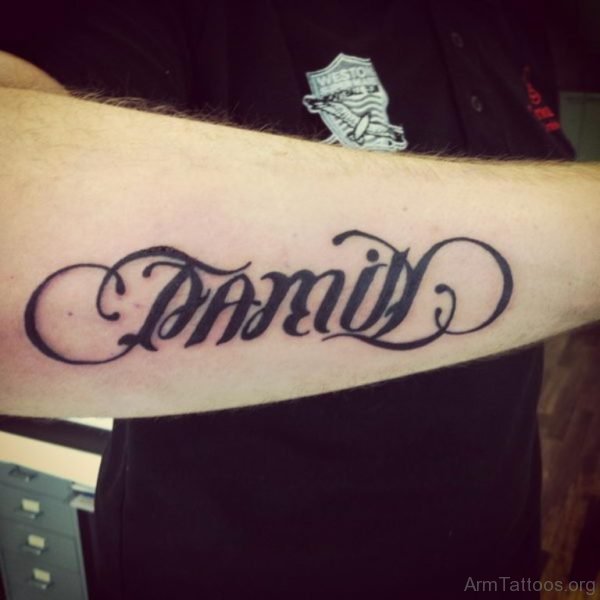 Family Ambigram Tattoo