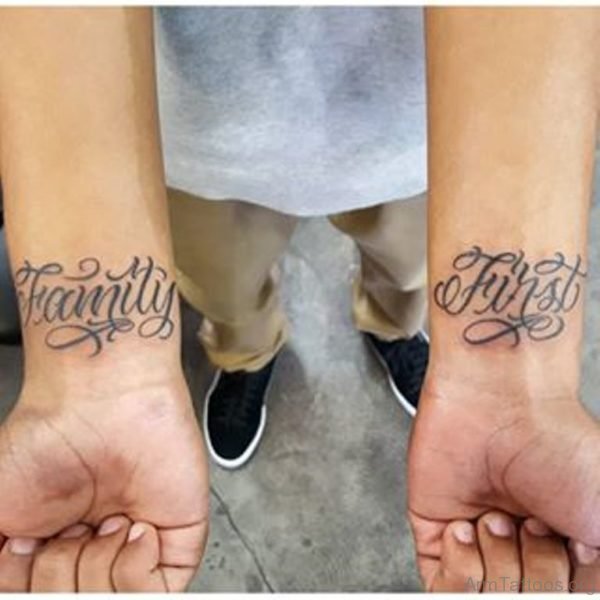 Family First Tattoo On Wrist