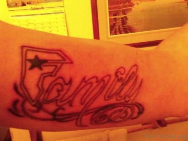 Family Tattoo On Bicep 