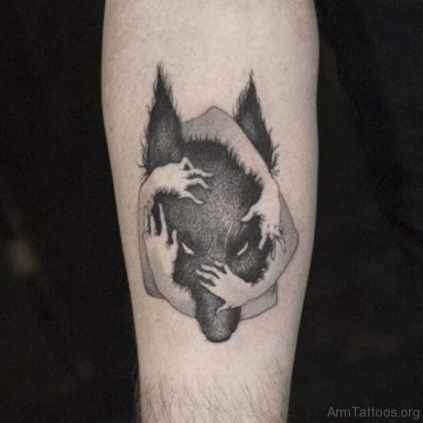 Fancy Wolf Tattoo
