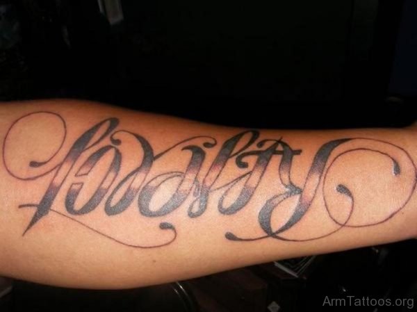 Fantastic Ambigram Tattoo