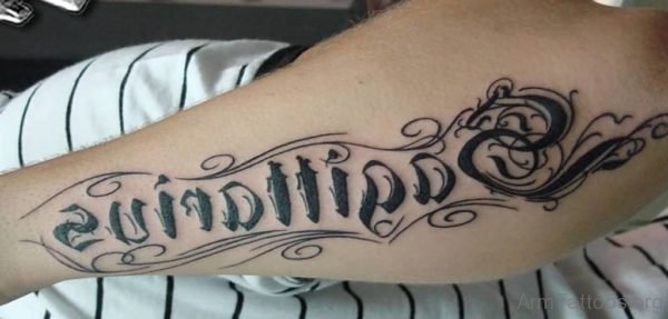 Fantastic Ambigram Tattoo Design