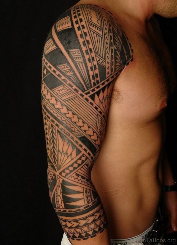 Fine Tribal Tattoo Full Sleeve for Men
