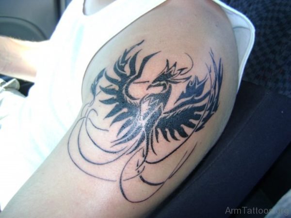 Fire Bird Phoenix Tattoo On Arm