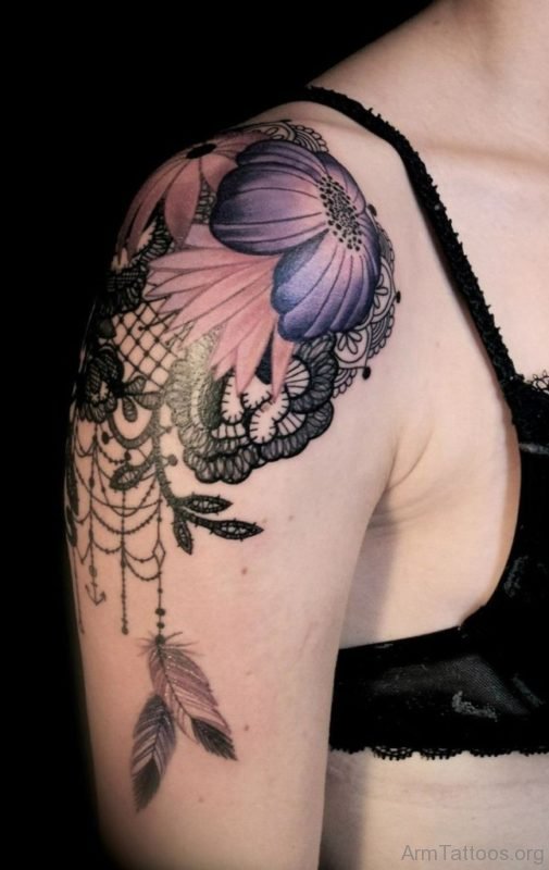 Flower And Dreamcatcher Tattoo