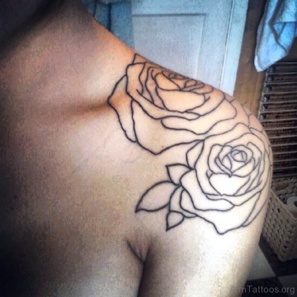 Outline Rose Tattoo