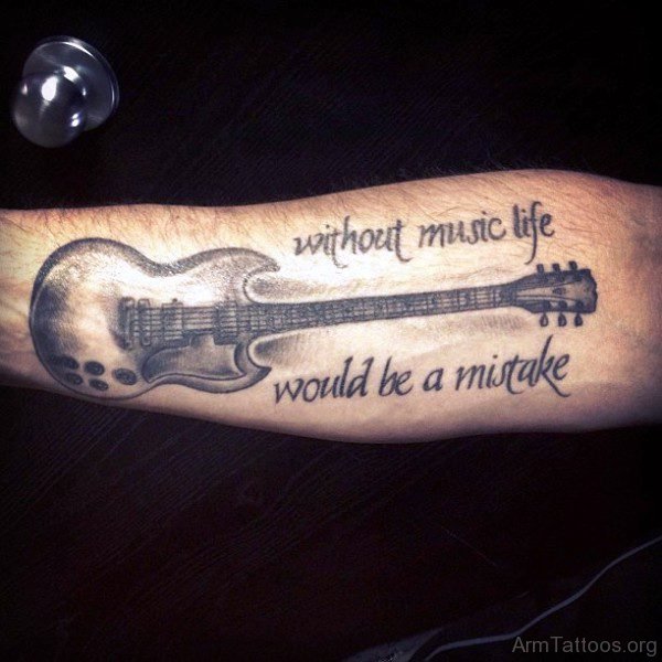 Guitar Tattoo Design 