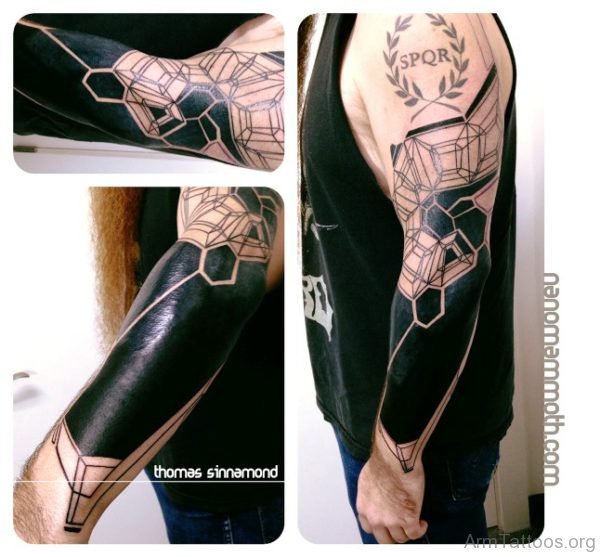 Full Black Tattoo On Arm 