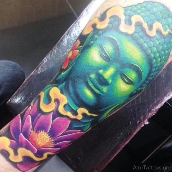 Green Buddha Tattoo Design 