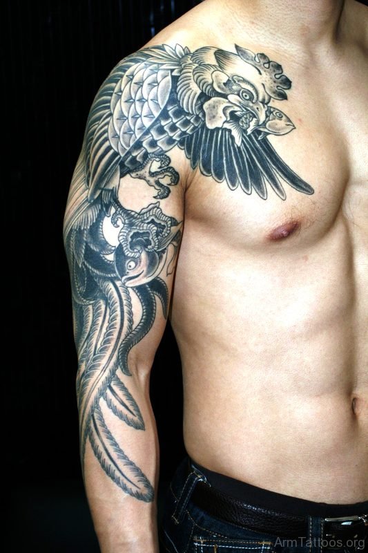 Full Sleeves Eagle Tattoo