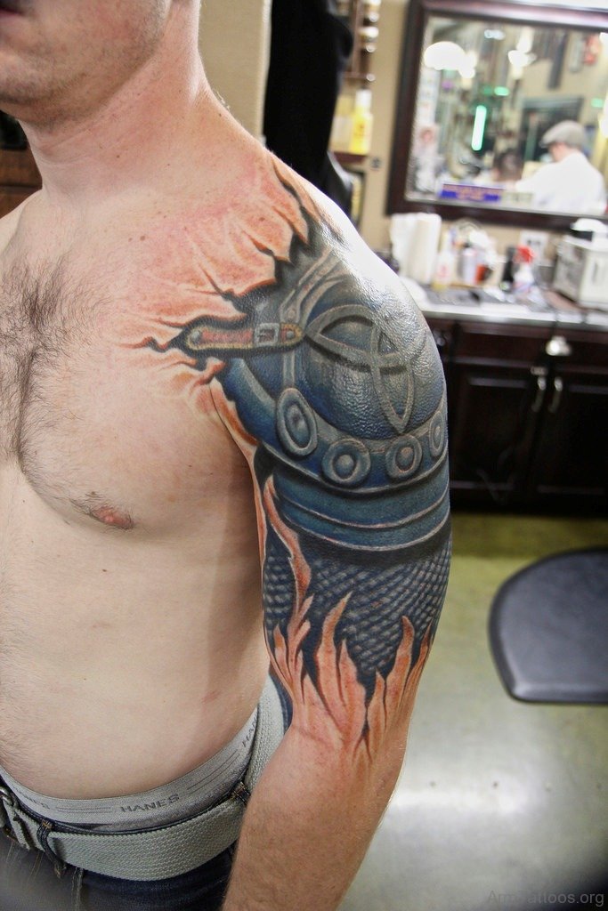 53 Funky Armour Tattoos On Arm