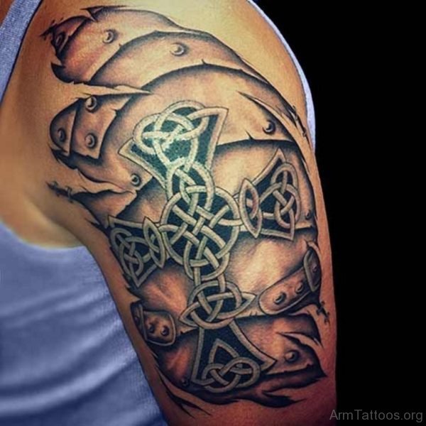 Funky Celtic Tattoo On Arm 