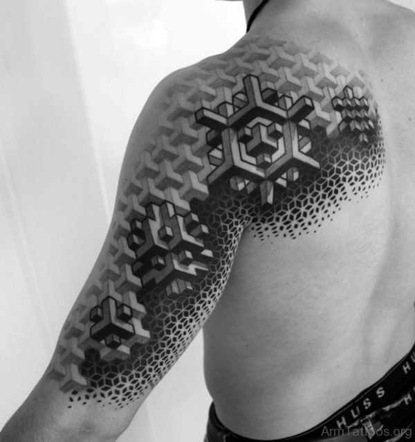 Funky Geometric Tattoo On Arm