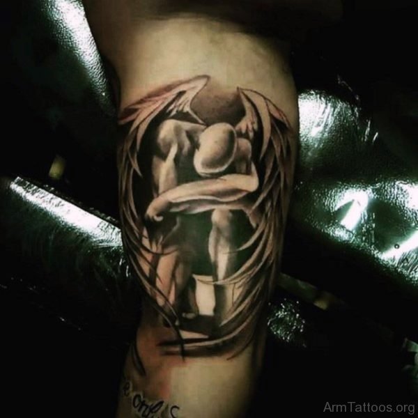 Funky Guardian Angel Tattoo