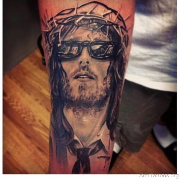 Funky Jesus Tattoo